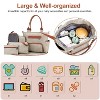 Babyluv"8-Piece Multifunctional Baby Diaper Bag Set for Parents with Changing Pad, Bottle Bag & More"BlackStripeDarkGrey&Khaki - 2 of 4