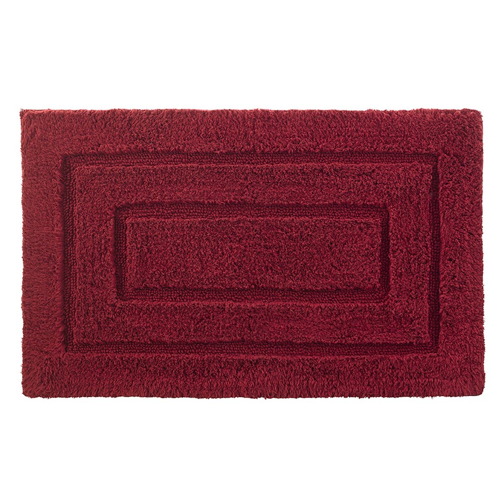 Photos - Bath Mat 24"x40" Signature Bath Rug Red - Cassadecor: Cotton, Machine Washable, Lig