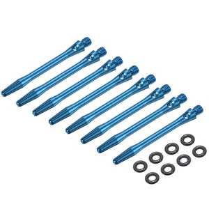 Unique Bargains 2BA Thread Aluminum Dart Shafts with Rubber Rings for Steel Tip 8 Pcs - 1 of 4