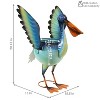 Sunnydaze Pierre the Flying Pelican Metal Statue with Built-In Planter  - 20.75" H - 3 of 4