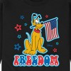 Men's - Disney - Pluto Freedom USA Flag with Red and Blue Stars Graphic Fleece Sweatshirt - 2 of 4