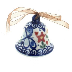 Blue Rose Polish Pottery 30 Vena Small Bell - 1 of 1