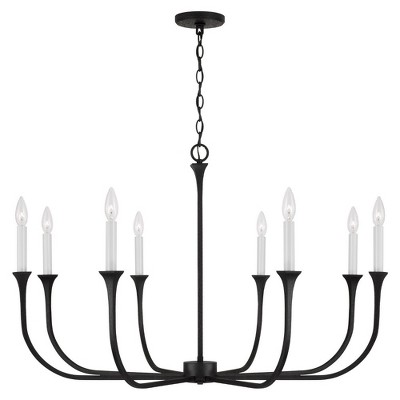 Capital Lighting Decklan 8 - Light Chandelier in  Black Iron
