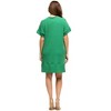 Maternity V-Neck Loose Fit Short Sleeve Pocket T Shirt Dress - 24seven Comfort Apparel™ - 3 of 4