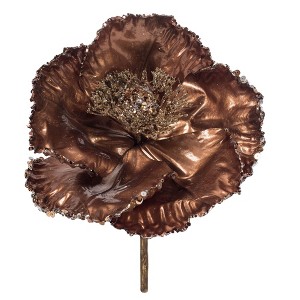 Vickerman 14" Pearl Poppy Spray - 1 of 2