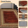 Washable Area Rug Modern Geometric Bordered Rug Low Pile Non Slip Floor Carpet, Soft Non Shedding Thin Rug, Distressed Rug for Bedroom Living Room - 2 of 4