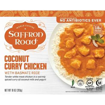 Saffron Road Coconut Curry Chicken Gluten Free Indian Meal Frozen Dinner - 10oz