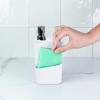 OU 22oz Soap Dispenser with Sponge Holder, Kitchen Soap Pump, Sink Sponge Holder Organizer with Drainage, Compatible with Gel & Dish Soaps - 3 of 4