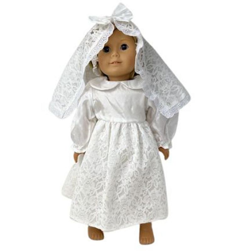 Doll Clothes Superstore Wedding Dress With Veils Fits American Girl Our Generation and My Life Dolls, 2 of 5