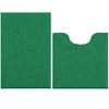 Home Mart Goods 2 Piece Set Hunter Green Soft Cozy Plush Chenille Bath Mat Bathroom Rug - 2 of 2