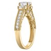 Naturalux 14K Gold 3-stone 2 cttw Lab Grown Diamond Ring - 2 of 4