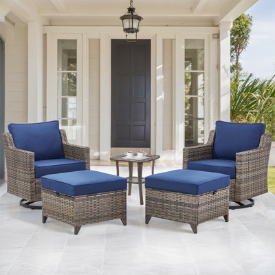 Outdoor Wicker Patio Conversation Furniture Set