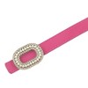 INSPIRE CHIC Women's Faux Leather Thin Belt Ladies Belt with Pearl Rhinestone Buckle for Jeans Pants - 2 of 4