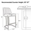 Dyonery 25.6" Counter Height Bar Stools with Padded Back, Faux Leather Upholstery - 2 of 4