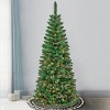 National Tree Company First Traditions Pre-Lit Pencil Rowan Hinged Artificial Christmas Tree Multicolor Lights - 4 of 4