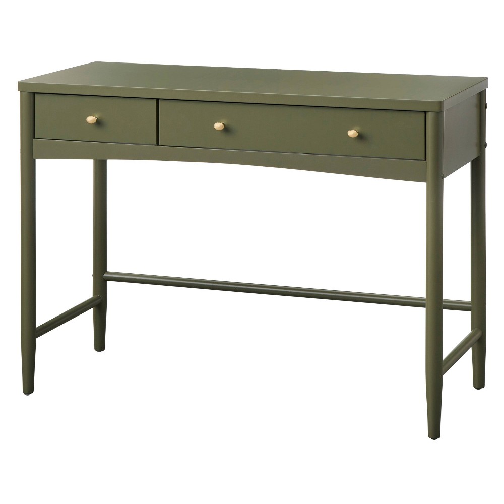 Lifestorey Linwood 2 Drawer Desk Olive Green