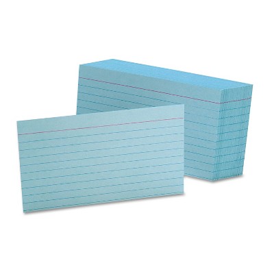 Oxford Ruled Index Cards 3 x 5 Blue 100/Pack 7321BLU