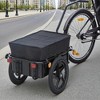 NAYSAYE Wagon Outdoor Bicycle Cargo Trailer Removable Storage Carrier for Travel, Black, 56.7"*23.2"*31.5" - 2 of 4