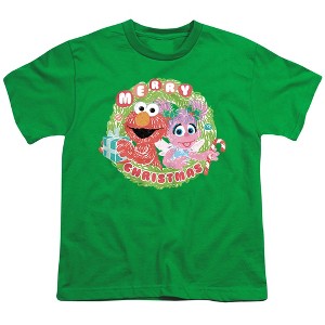Boys' Sesame Street Merry Christmas Elmo And Abby Cadabby T-Shirt - 1 of 4