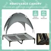 36'' Elevated Dog Cot Bed with Canopy,Portable Outdoor Pet Bed with UV Sunshade – LAOTIES - 4 of 4