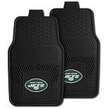 Fanmats 27 x 17 Inch Universal Fit All Weather Protection Vinyl Front Row Floor Mat 2 Piece Set for Cars, Trucks, and SUVs, NFL New York Jets