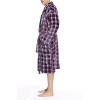 46903-1A-M #FollowMe Printed Plaid Velour / Flannel Robe / Robes for Men - 2 of 3