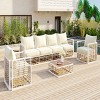 Modern 7-Piece Metal Patio Sectional Sofa Set,All-Weather Outdoor Furniture with Cushions And Coffee Table-Maison Boucle - 2 of 4