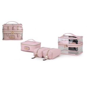 MKF Collection Emma Handbag Cosmetic Clear Case set by Mia K- 4 pieces - 1 of 4