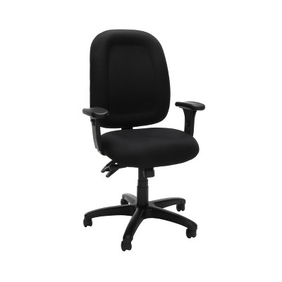 Ergonomic Mid Back Task Chair with Arms Black - OFM