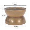 Modern Unique Coffee Tables Metal End Tables Round Hammered Small Coffee Table Target Hourglass Accent Table For Living Room-Cuddlewood - 4 of 4