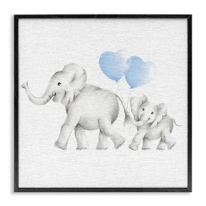 Stupell Industries Elephant Family with Blue Balloons, 12" x 12" - 1 of 4