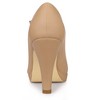 Allegra K Women's Round Toe Platform Ankle Strap Chunky Heel Pumps - 3 of 4