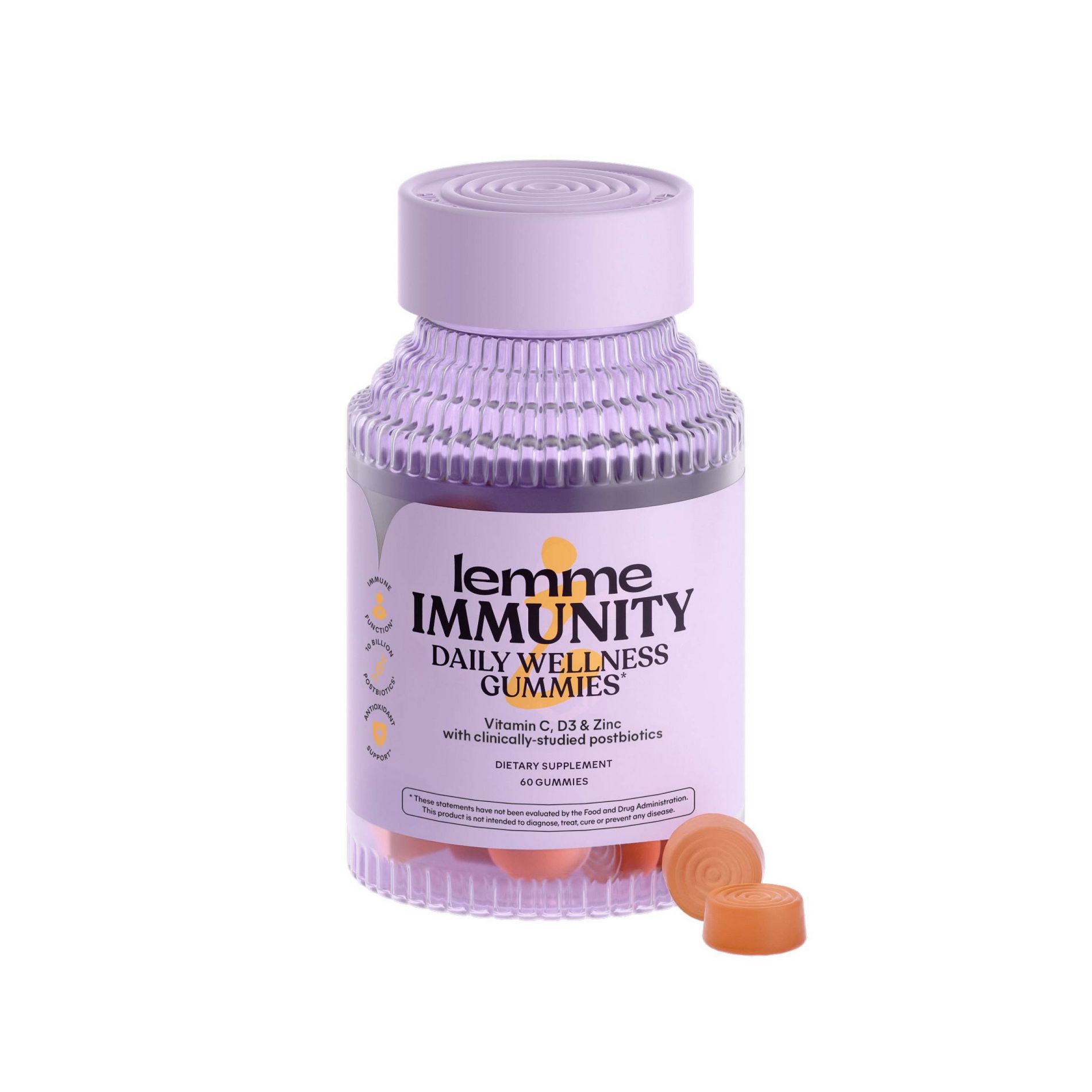 Lemme Immunity Daily Wellness Gummies - 60ct