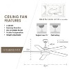 46 Modern Ceiling Fan with Light and Remote,Dual Side Blades,Reversible DC Motor - 2 of 4