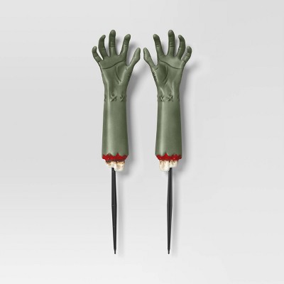 23" Zombie Hand Yard Stakes Halloween Decorative Prop Green - Hyde and EEK! Boutique™