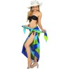 LA LEELA Women's Summer Beach Bikini Wraps Sarong Cover up Wrap Swimsuit Swimwear Cover Ups for Womens One Size Multicolored, Tie Dye Design - 4 of 4