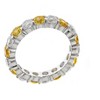 SHINE by Sterling Forever Sterling Silver Canary Celebration Eternity Band Ring - 4 of 4