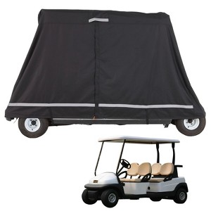 VEVOR 4 Passenger Golf Cart Cover, 600D Polyester Full Cover, Universal Fits for Most Brand Club Car Covers, Waterproof and Sunproof - 1 of 4