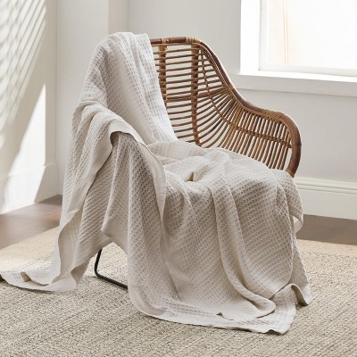 Bedsure | Waffle Weave 100% Cotton Solid Blanket For All Season