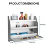 Aluminium Work Station Storage Cabinet, Work Tray with Spring Loaded Tissue Tensioner Aluminium Garage, for Trailer Shop/Garage Storage - 2 of 4