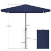 Hyleory 6.5 x 10/ 8x 10 ft Rectangular Patio Market Umbrellas for Outdoor, Large Outdoor Patio Umbrellas with Sturdy Ribs for Market, Garden, Pool - 4 of 4