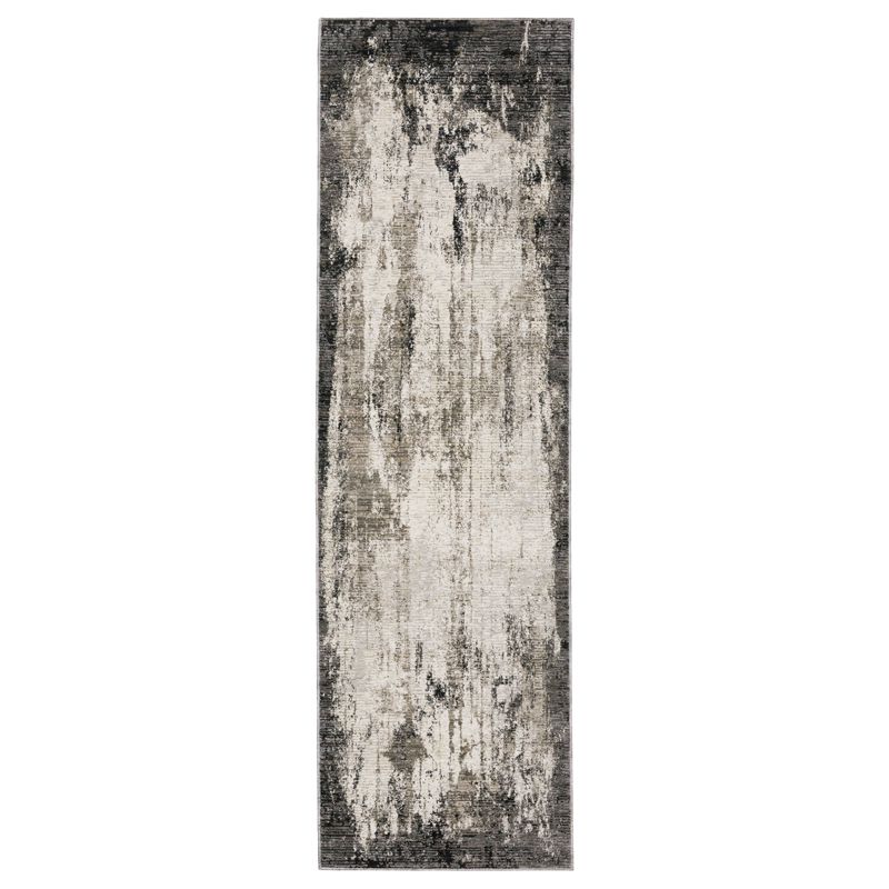 Nirvan Industrial Abstract Indoor Area Rug Gray/Ivory - Captiv8e Designs, 1 of 8