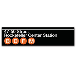Courtside Market 47-50 Street Rockerfeller Center Station 6x24 Wooden Artboard Décor - 1 of 2
