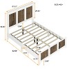 Farmhouse Wooden Full/Queen Size Platform Bed with Wooden Strip Decoration 4B - ModernLuxe - 3 of 4