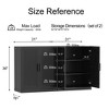 Wooakway 36"H Rattan Door Bar Cabinet Black Modern Sideboard for Kitchen or Entryway - 4 of 4