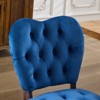 French Vintage Tufted Upholstered Fabric Dining Chair,Set of 2 - 4 of 4