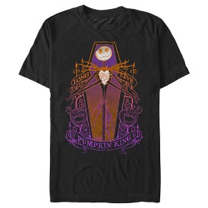 Men's The Nightmare Before Christmas Long Live the Pumpkin King Coffin T-Shirt - 1 of 4