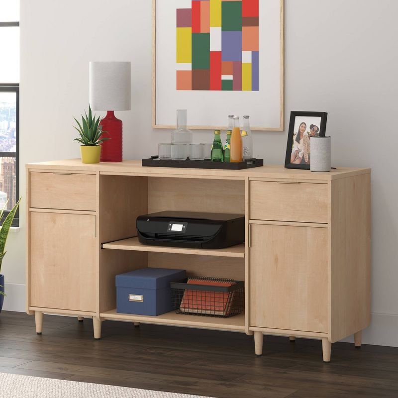 Sauder Clifford Place Credenza for TVs up to 65&#34; Timber Oak, 2 of 9