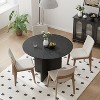 42" Farmhouse Round Brown Dining Table for 4 People with Round Arched Table Legs for Dining Room and Living Room - 2 of 4