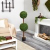 Nearly Natural 4.5-ft Boxwood Double Ball Topiary Artificial Tree (Indoor/Outdoor) - 4 of 4